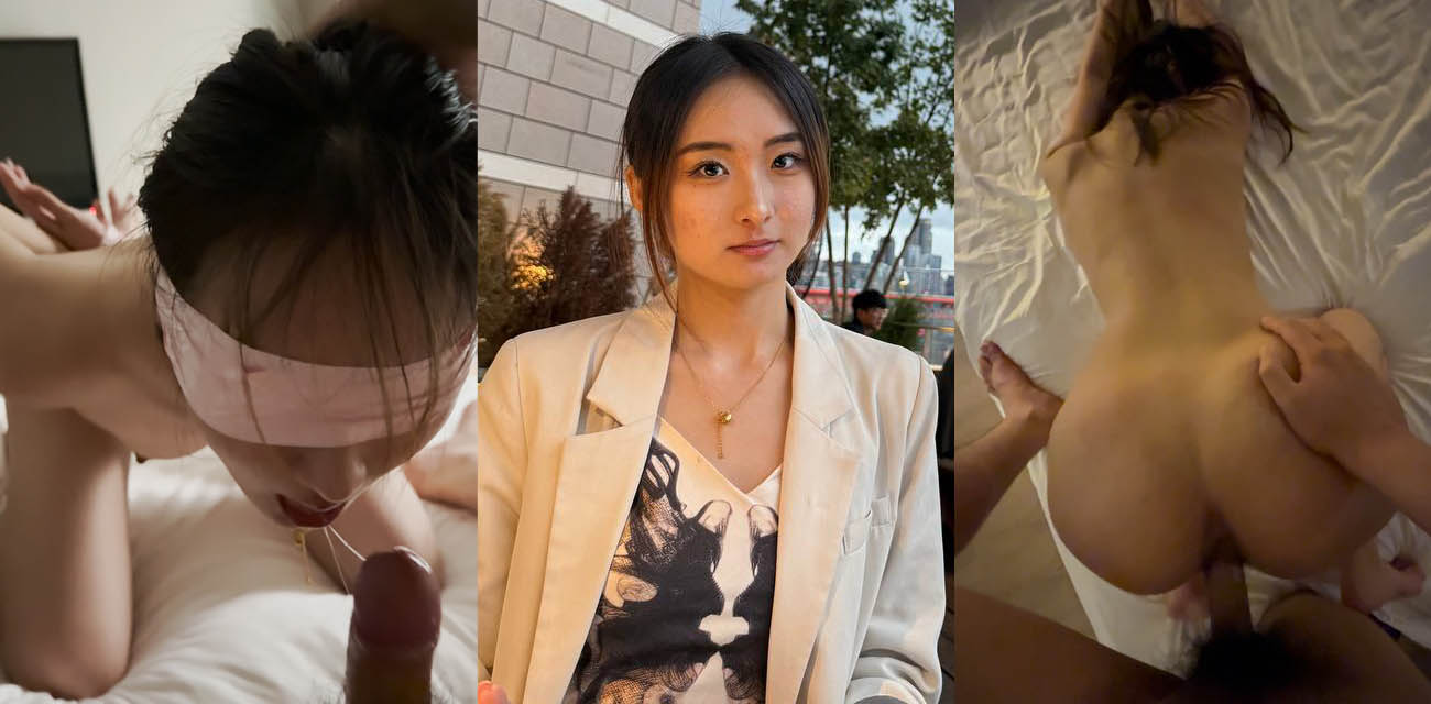 浙江金华反差母狗【王语霏】不雅啊视频曝光，蒙眼口交深喉黑丝翘臀被后入爆操